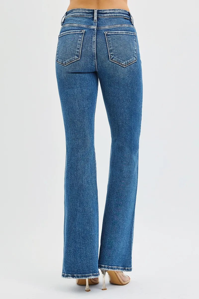 Full Size Tummy Control High Rise Flare Jeans Plus Size, image 4