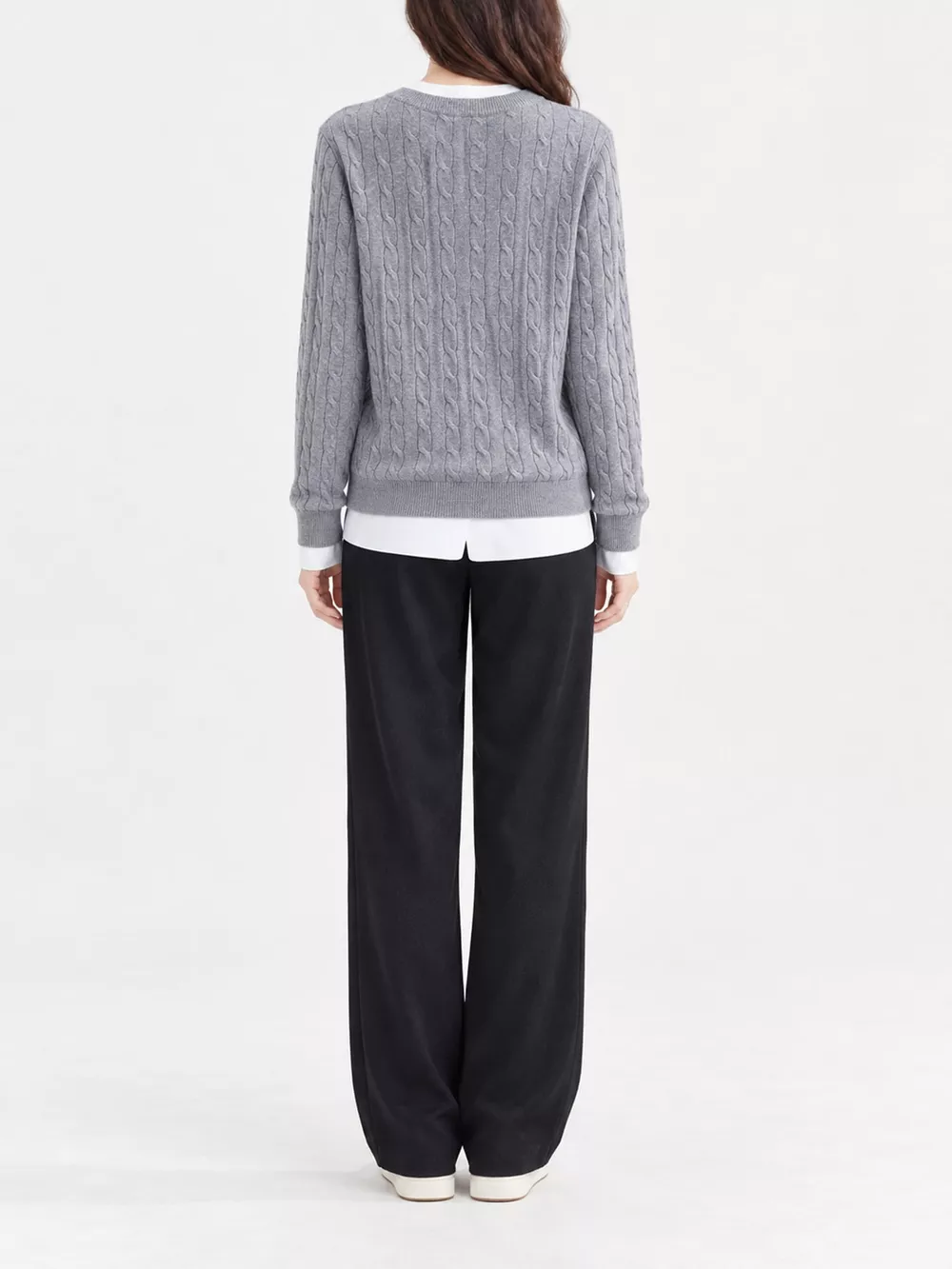 Cable-Knit Button-Down Cardigan, image 16