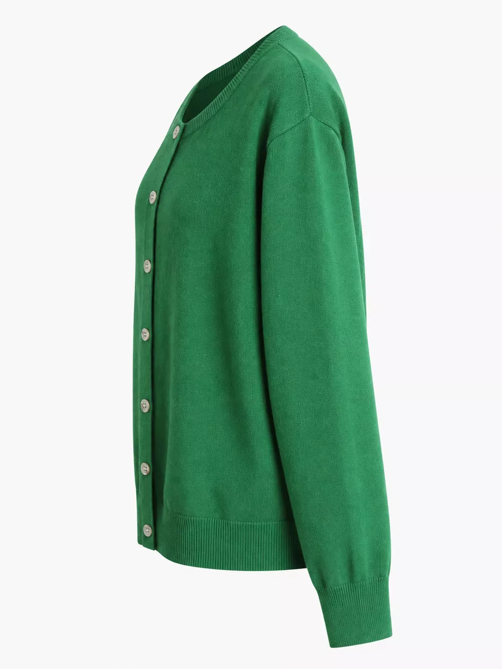 Plus Size Crew Neck Button-Down Knit Cardigan, image 12