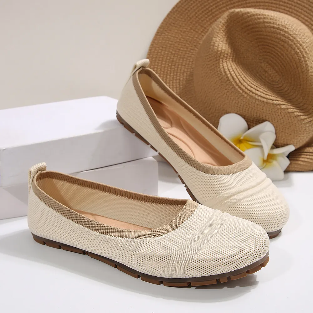 Mesh Round Toe Flat Slip-Ons, image 3