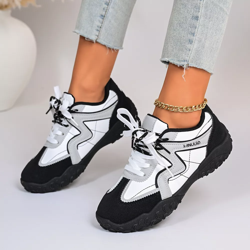 Round Toe Lace Up Sneakers, image 4