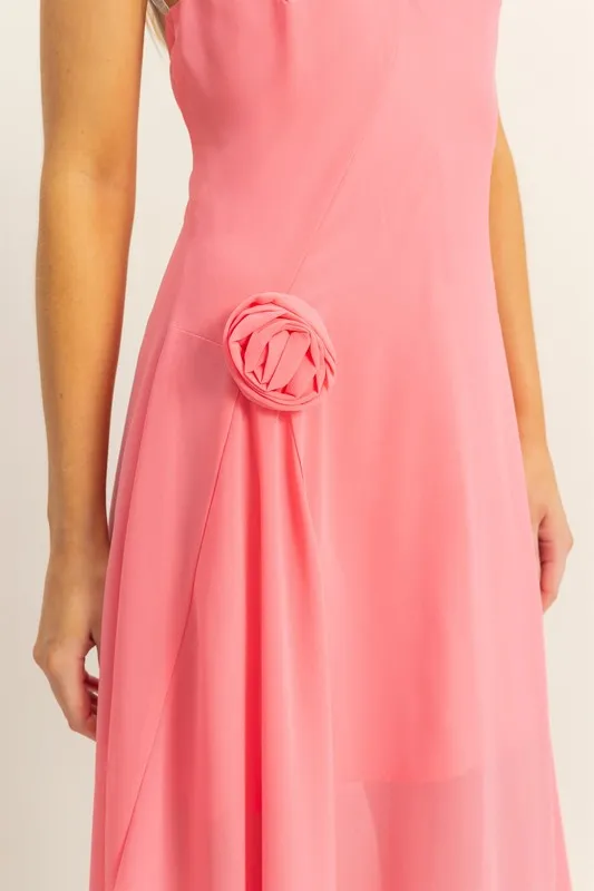 Chiffon Halter Asymmetrical Hem Dress, image 5