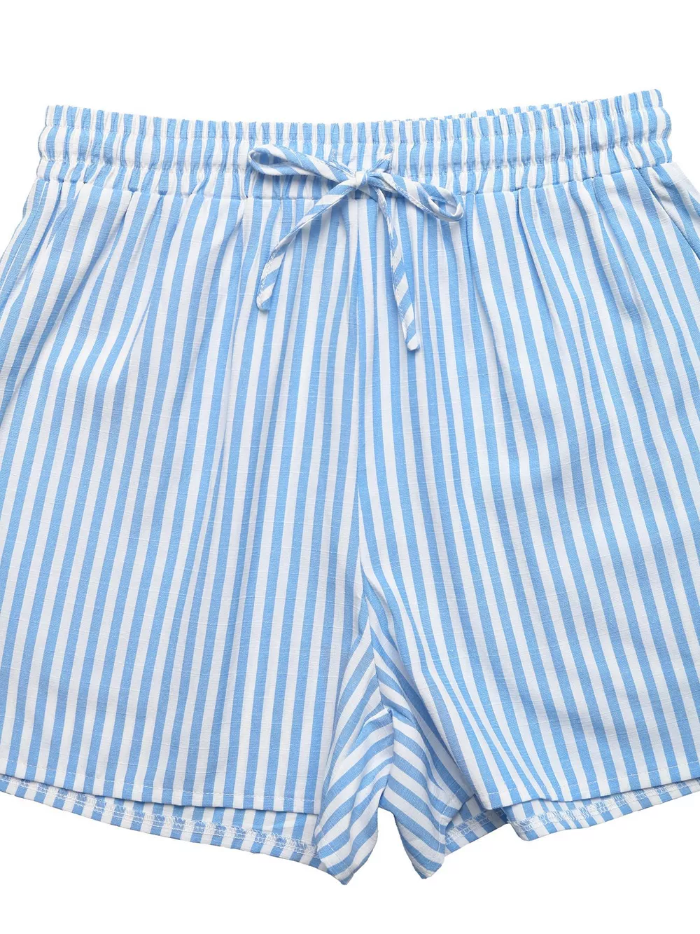 Striped Bowknot Sleeveless Top & Shorts Set, image 12