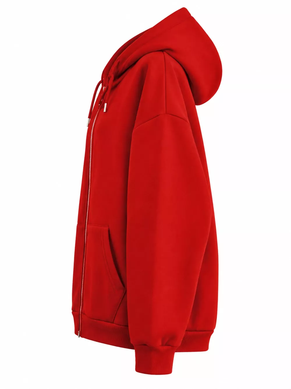 Full Size Oversized Solid Zip-Up Hoodie with Drawstring Plus Size, image 22
