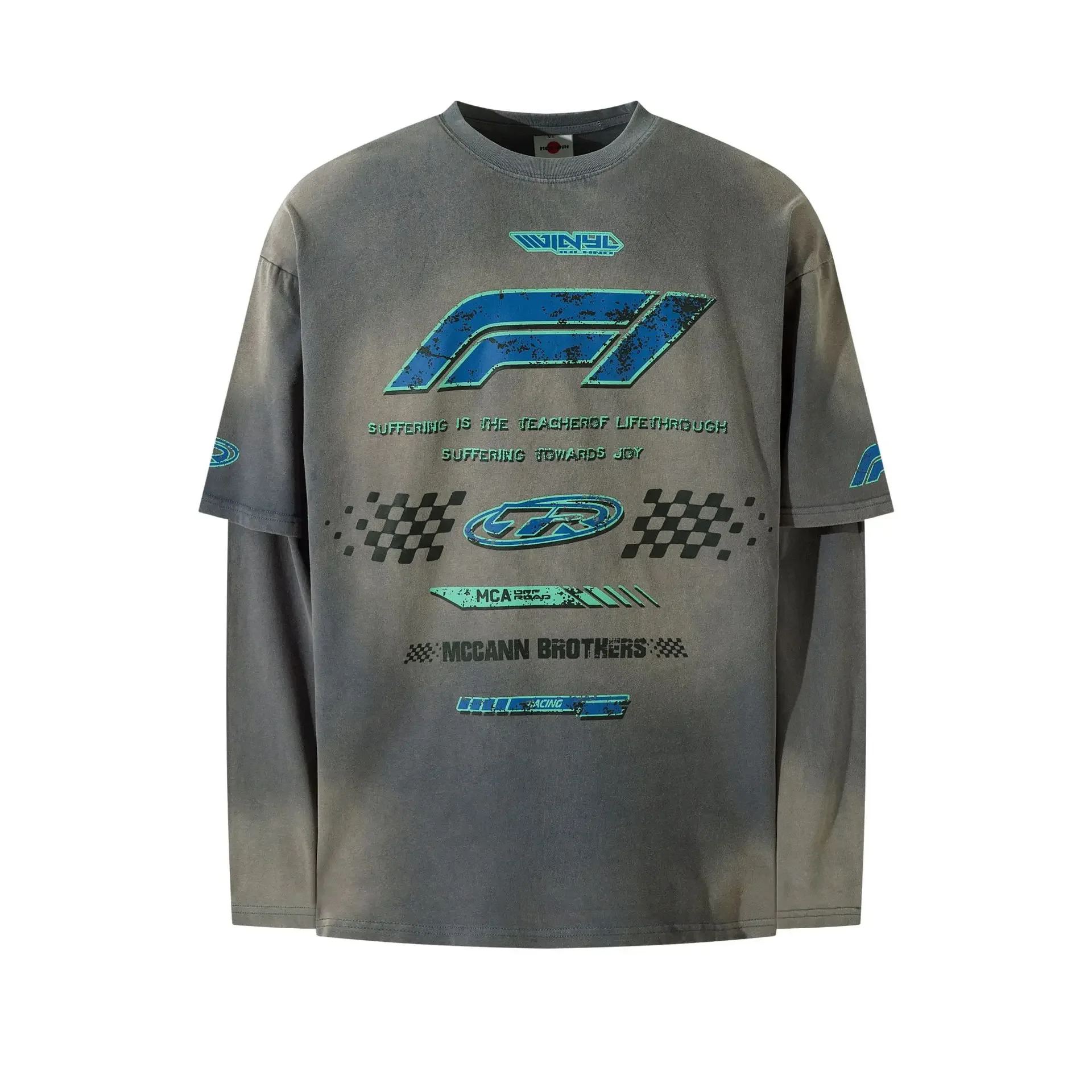Men's Graphic Round Neck Long Sleeve T-Shirt, image 2