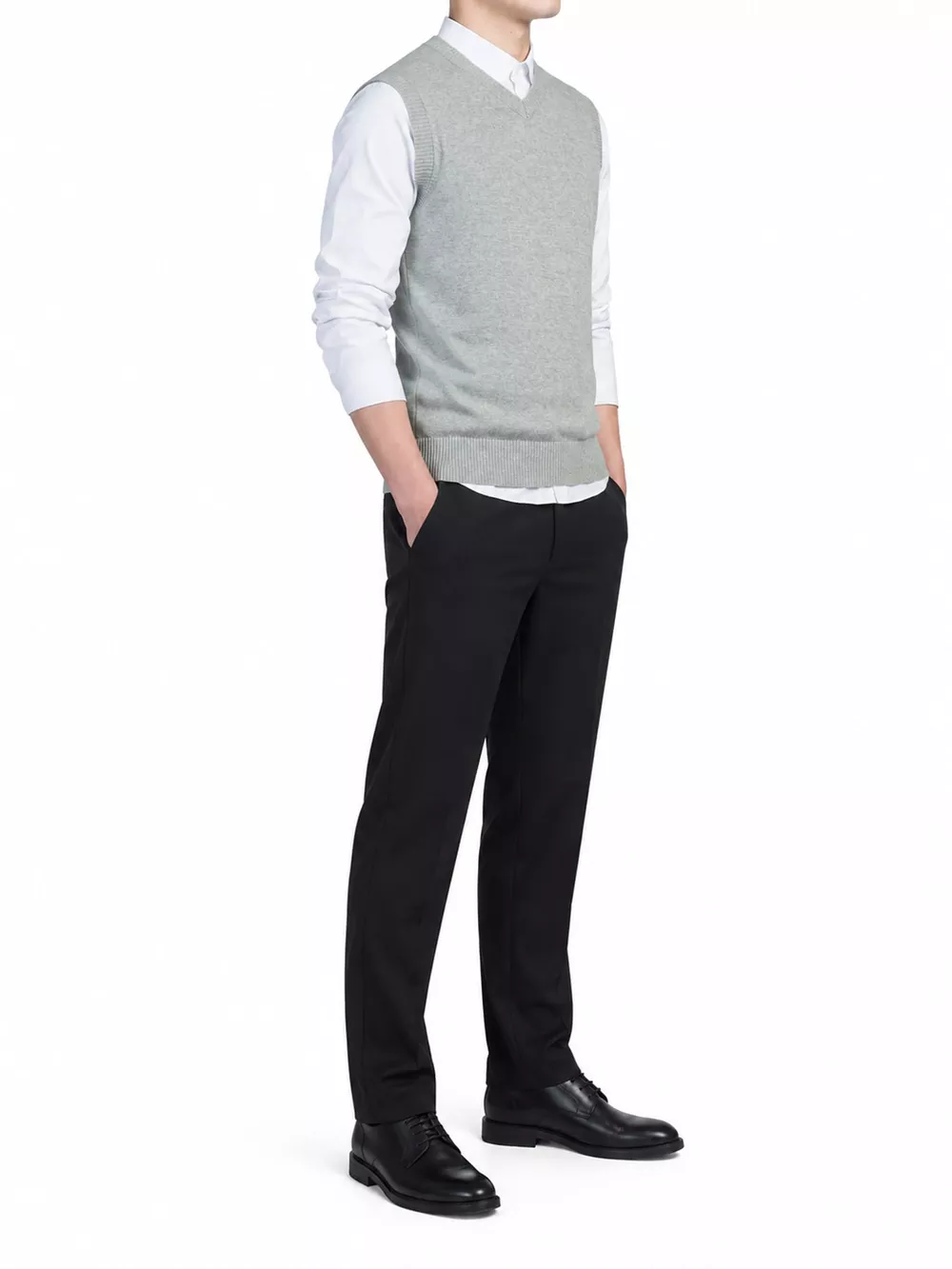 Men's Plus Size V-Neck Sweater Vest, image 7
