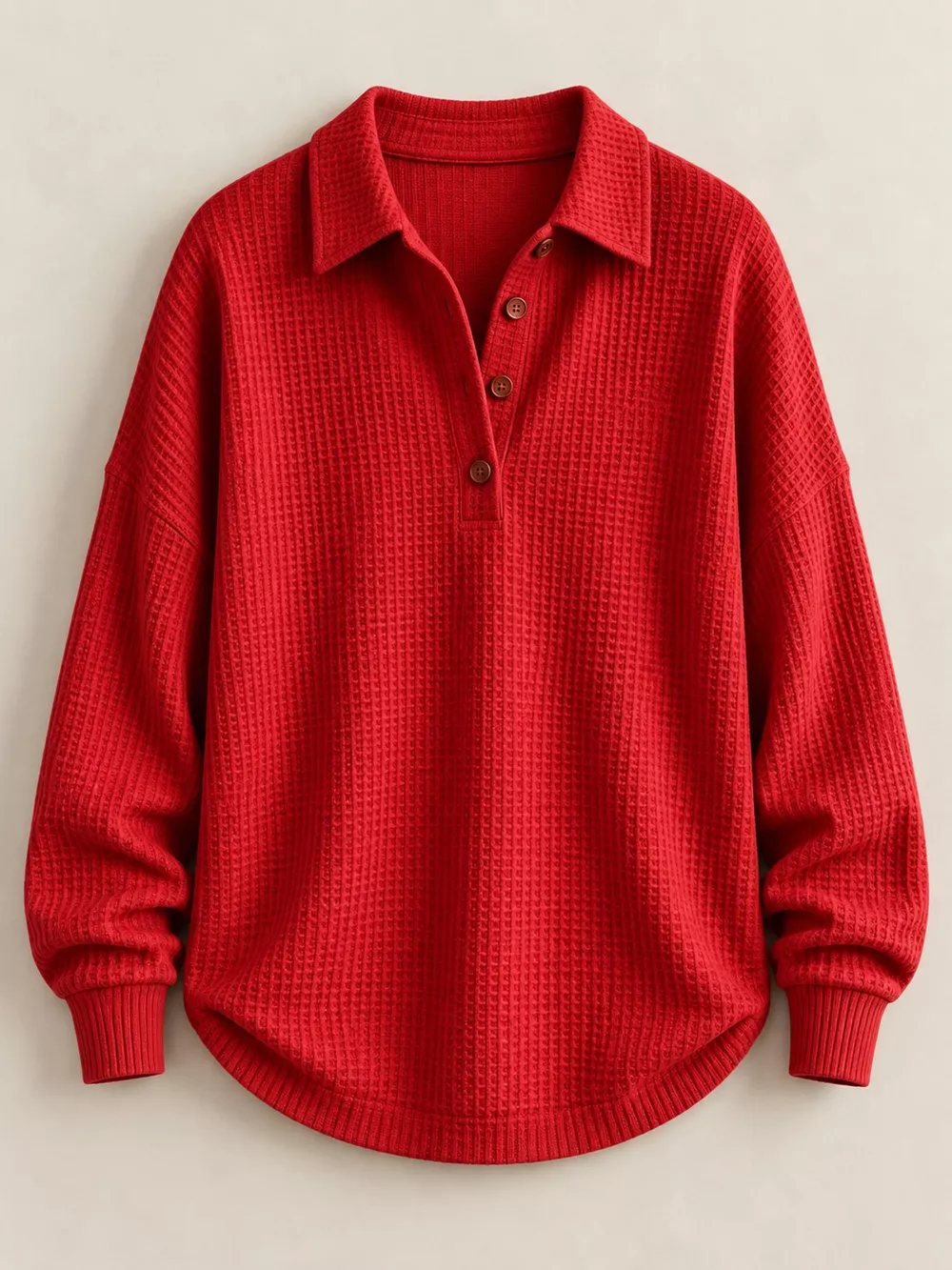 Full Size Waffle Knit Dropped Shoulder Top Plus Size, image 20