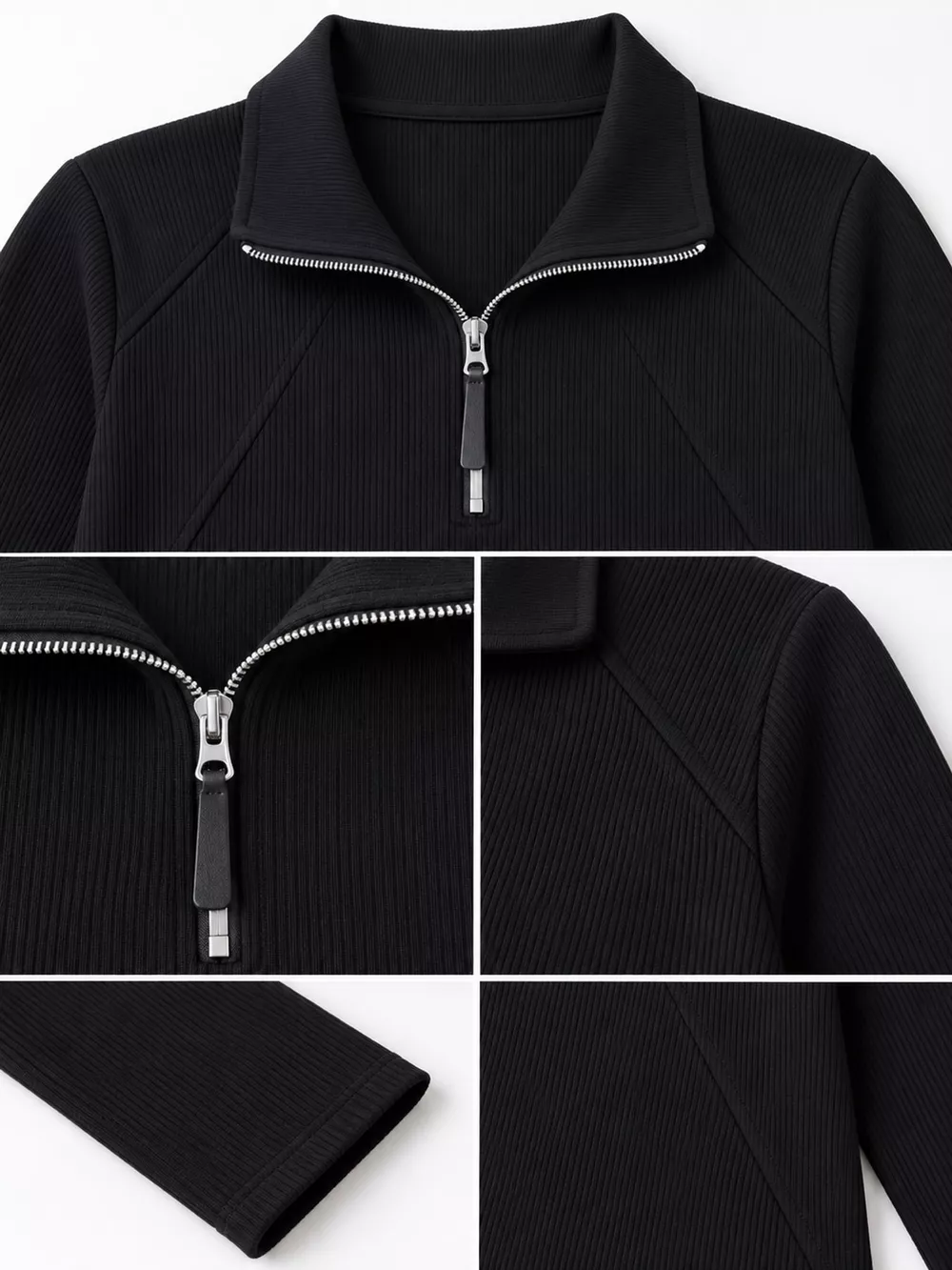 Plus Size Quarter-Zip Long Sleeve Top, image 15
