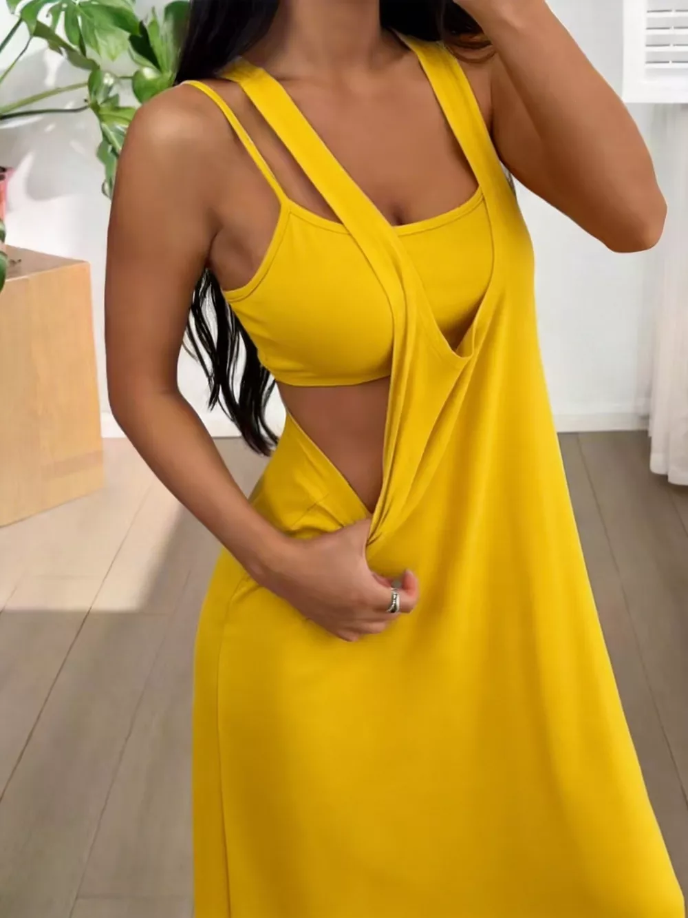 Scoop Neck Cami and Maxi Dress Set, image 14