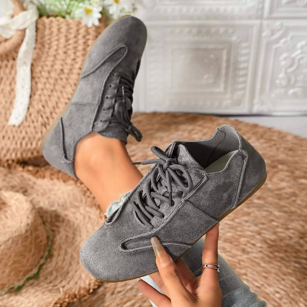 Lace Up Round Toe Sneakers, image 13