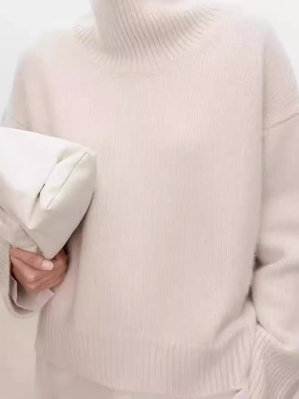 Oversized Turtleneck Wool Sweater, image 9