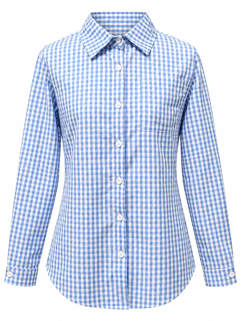 Plus Size Plaid Button-Down Long Sleeve Shirt, image 32