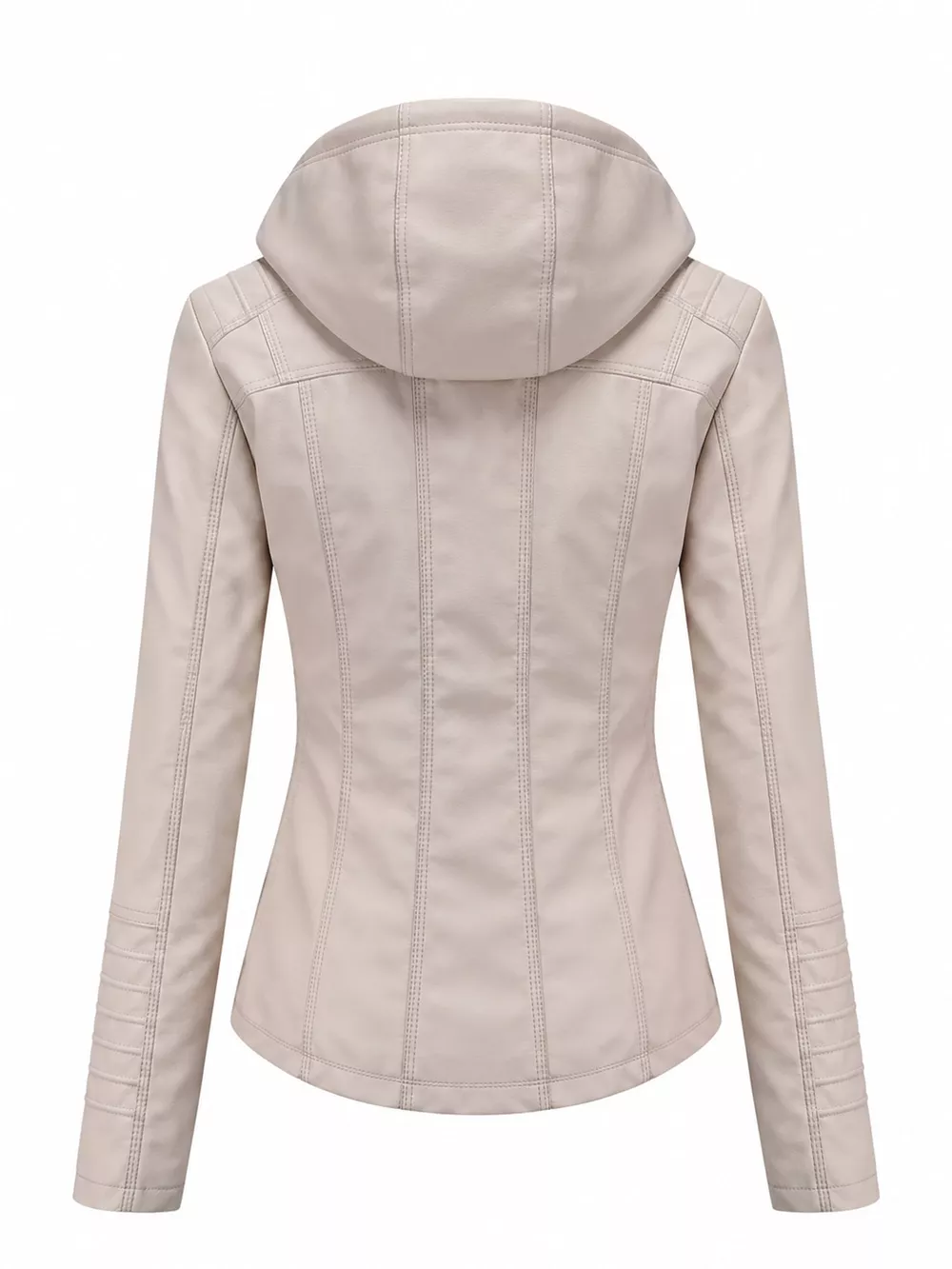 Full Size Detachable Hooded Faux Leather Moto Jacket Plus Size, image 29