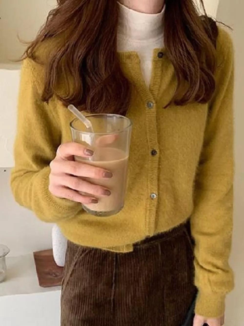 Crew Neck Button-Down Knit Cardigan, image 20