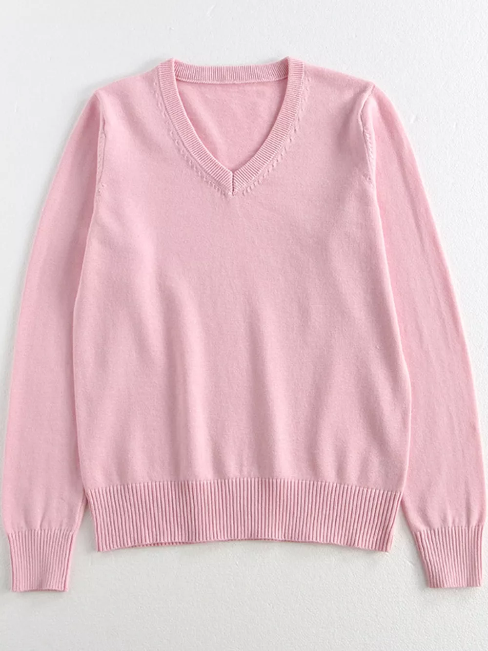 Full Size V-Neck Long Sleeve Sweater Plus Size, image 38