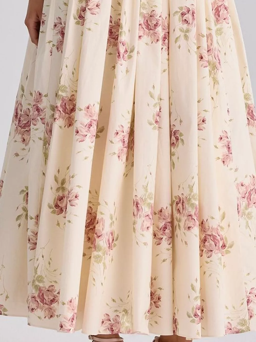 Floral Spaghetti Straps Midi Dress, image 26