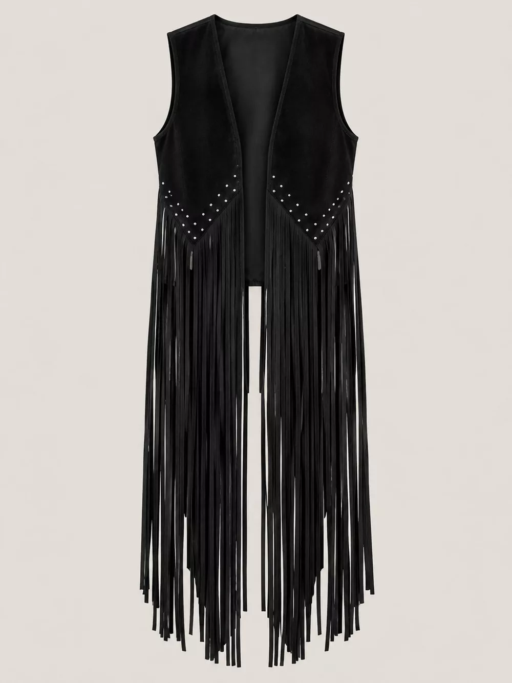 Studded Fringe Vest Coat, image 16