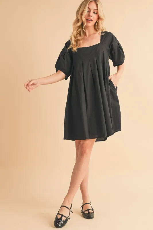 Square Neck Babydoll Dress with Pockets, image 9
