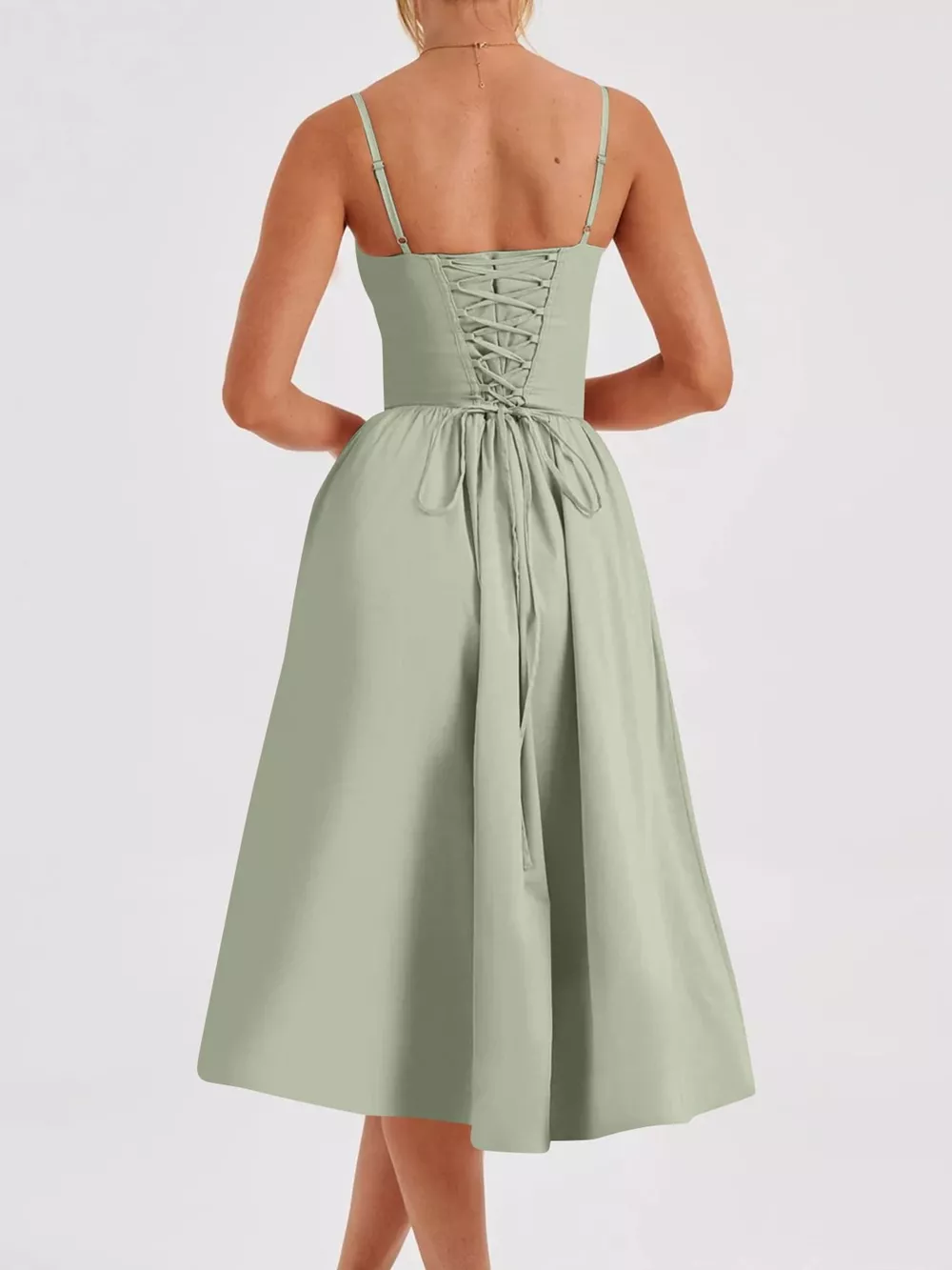 Sweetheart Neck Midi Cami Dress, image 38