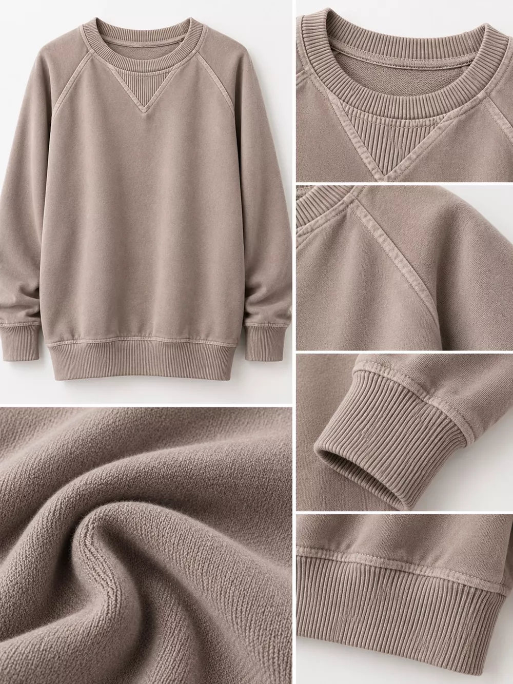 Crew Neck Raglan Sleeve Sweatshirt, image 5