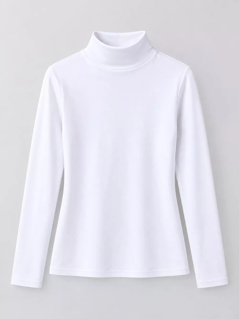 Full Size Slim-Fit Mock Neck Long Sleeve Basic T-Shirt Plus Size, image 4
