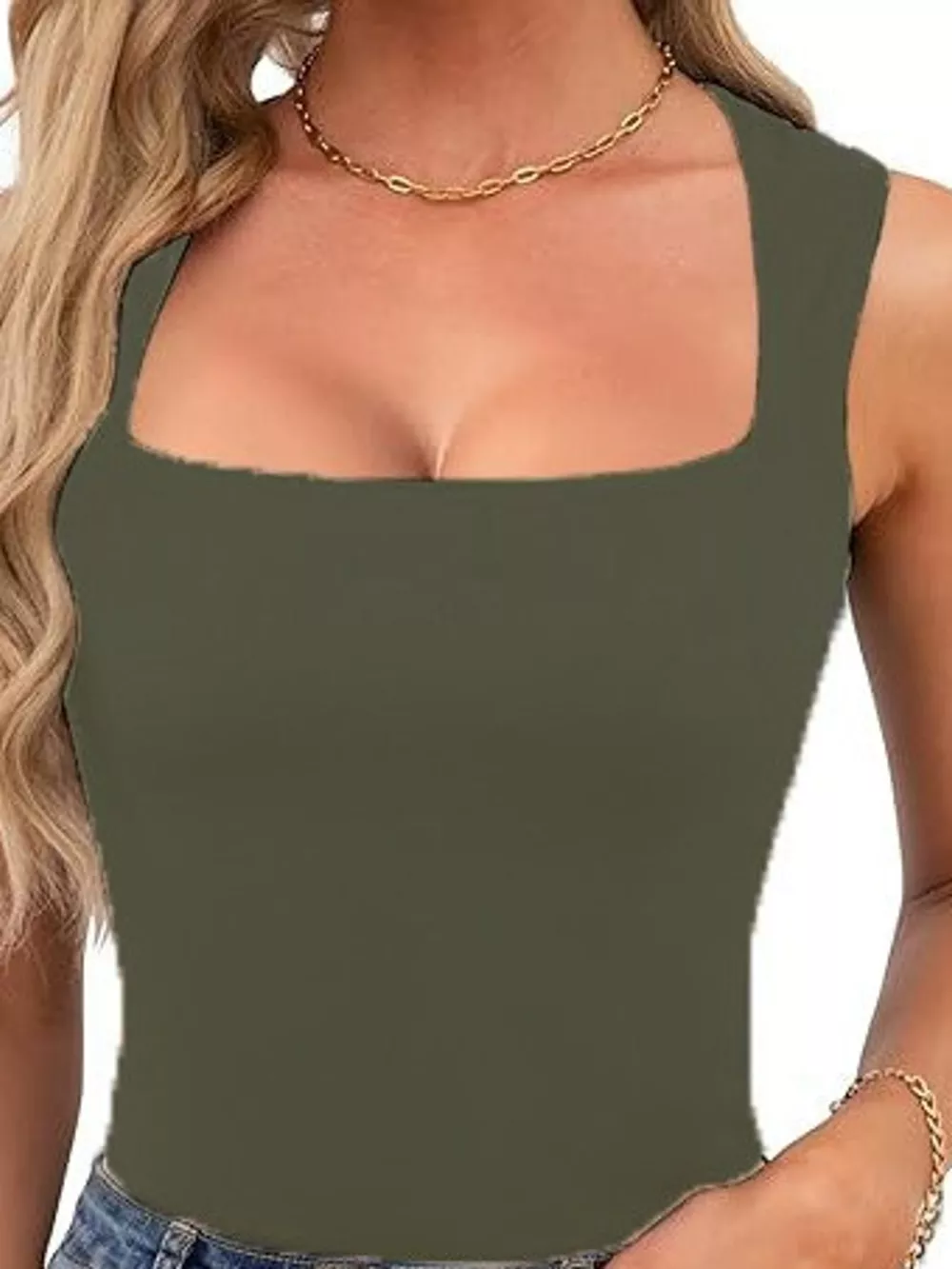 Square Neck Slim-Fit Tank, image 56