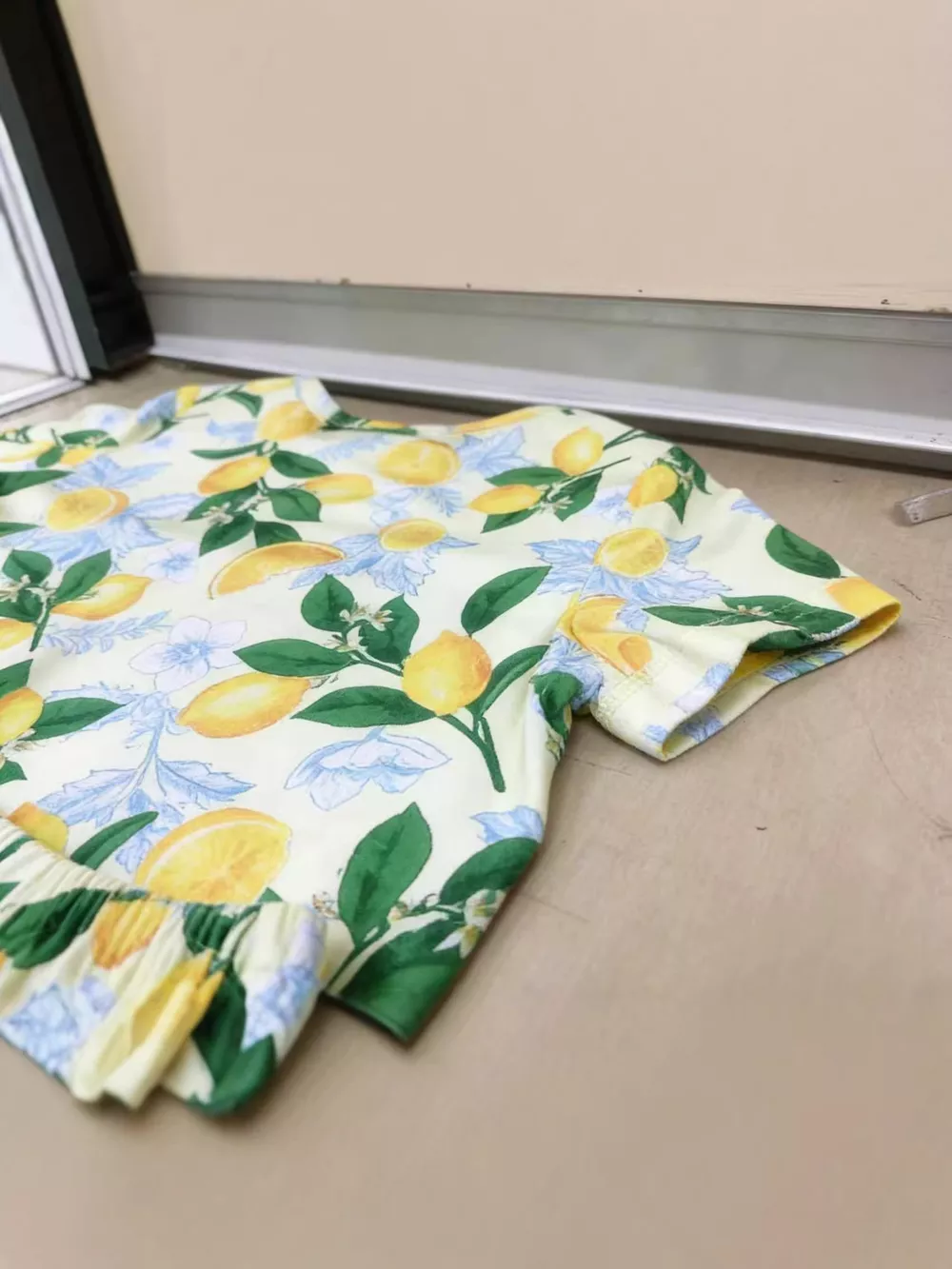 Children's Lemon Print Tee and Shorts Set, image 4