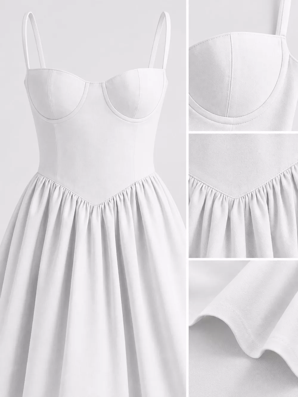 Sweetheart Neck Midi Cami Dress, image 5