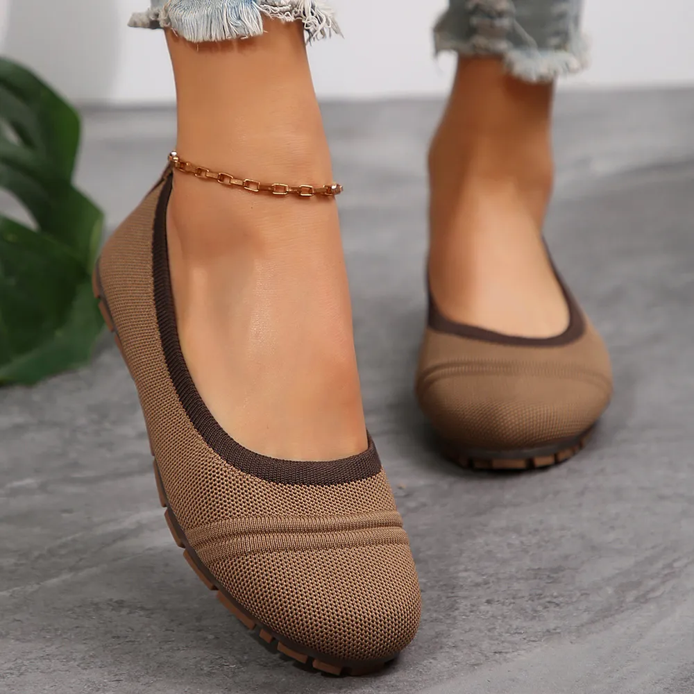 Mesh Round Toe Flat Slip-Ons, image 5