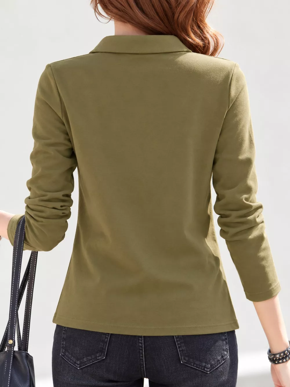 Full Size Button-Down Long Sleeve Shirt Plus Size, image 25