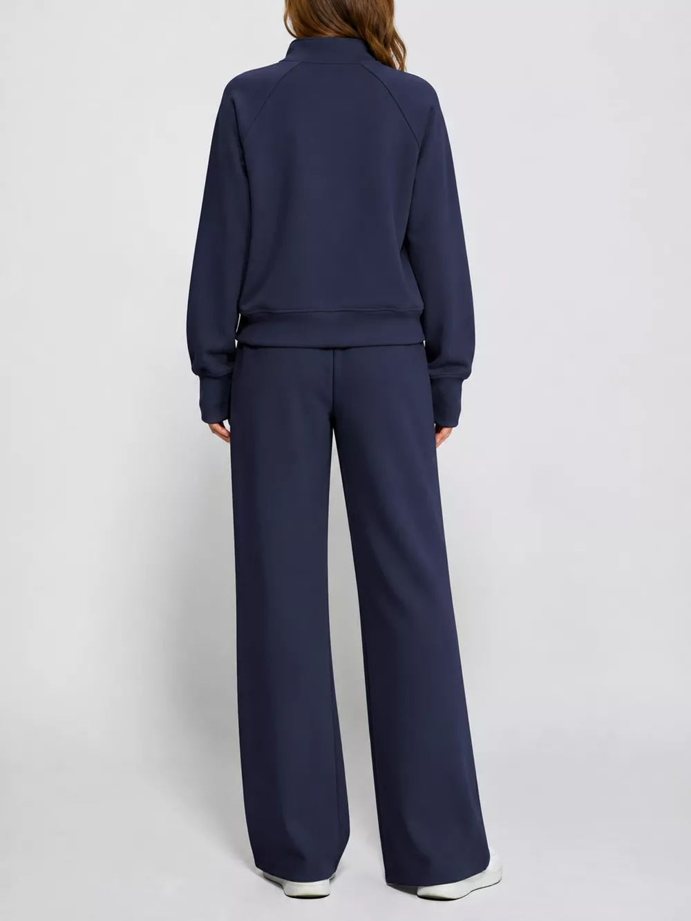 Half-Zip Sweatshirt and Wide-Leg Pants Set, image 46