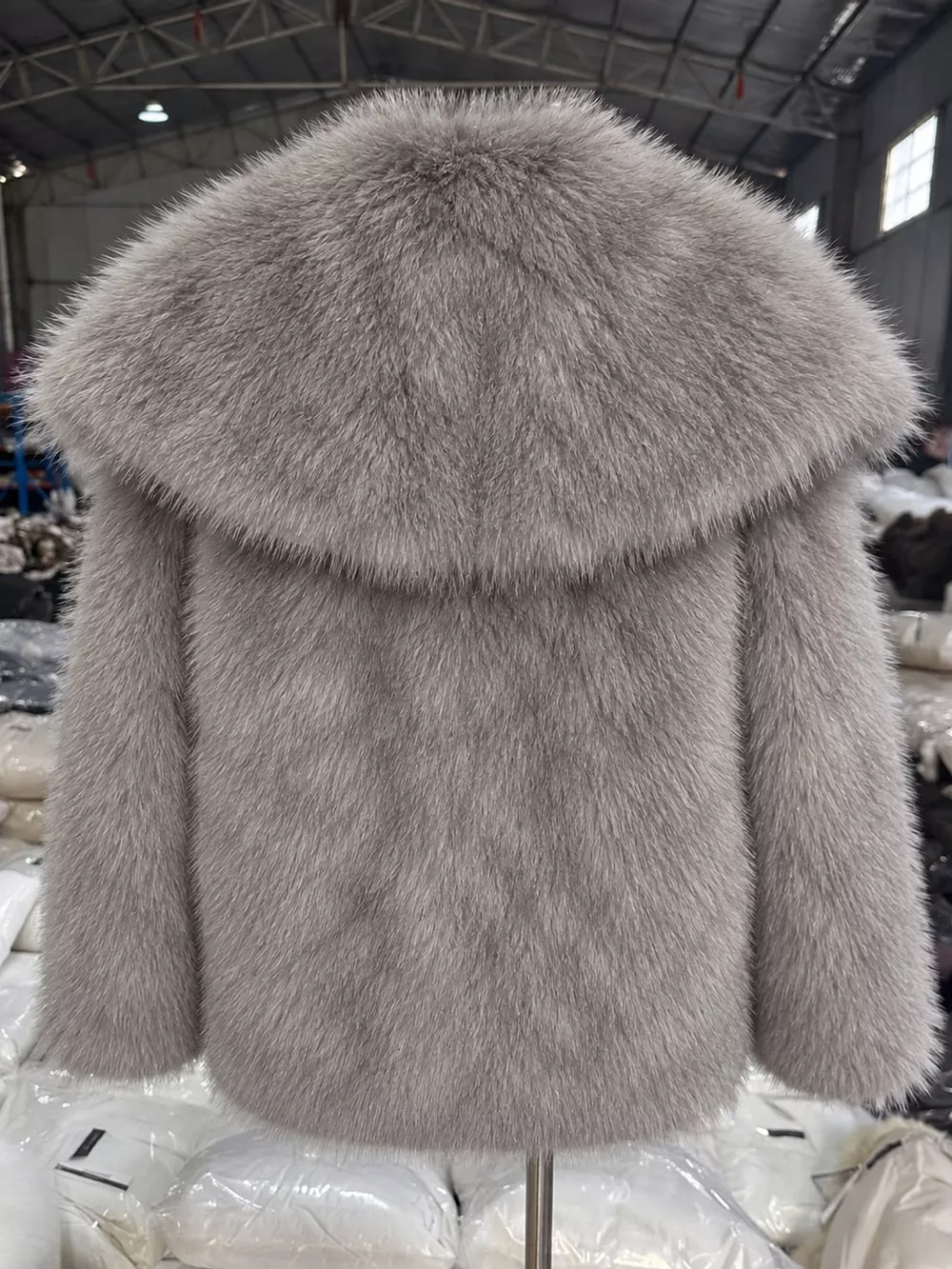 Fox Fur Collar Winter Outerwear, image 47