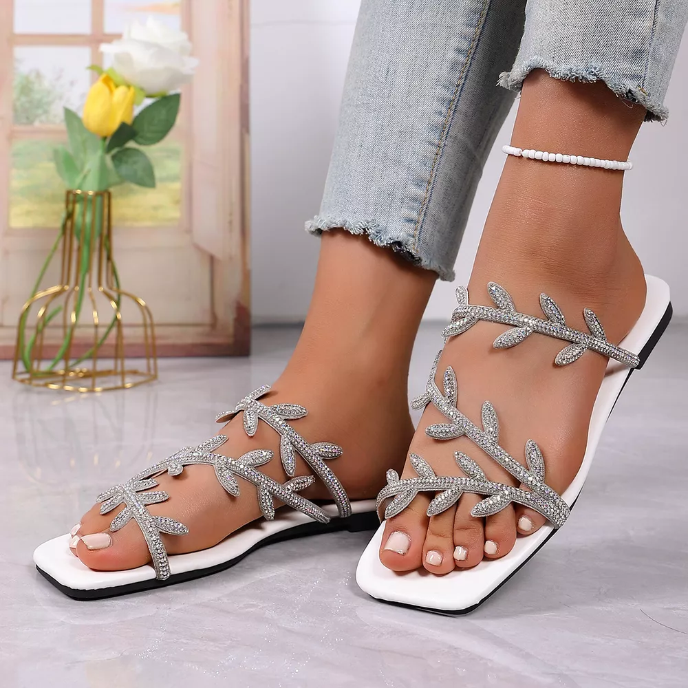 Open Toe Rhinestone Sandals, image 10