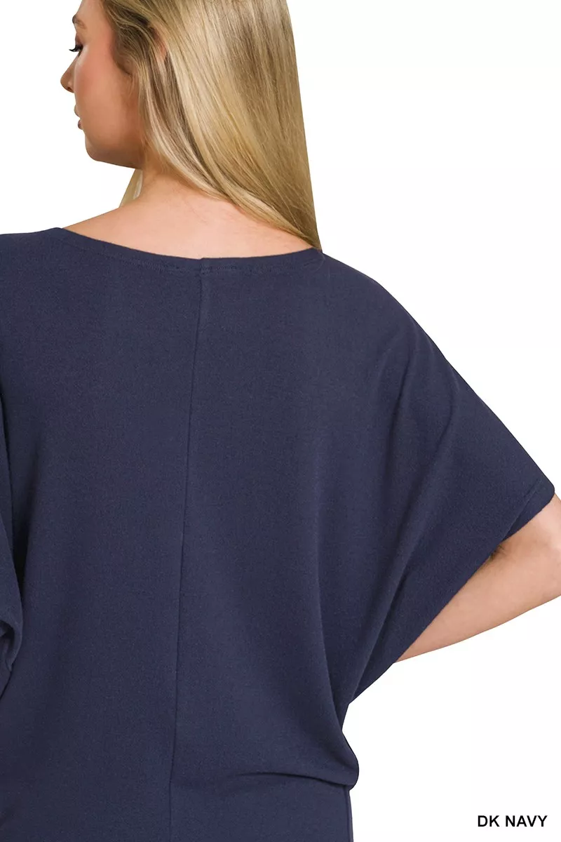 Hacci Dolman Sleeve Boat Neck Top, image 3