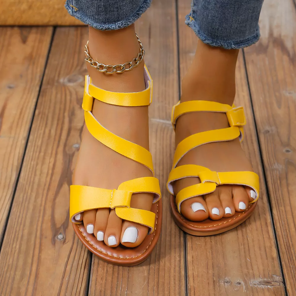 Open Toe Flats Sandals, image 4