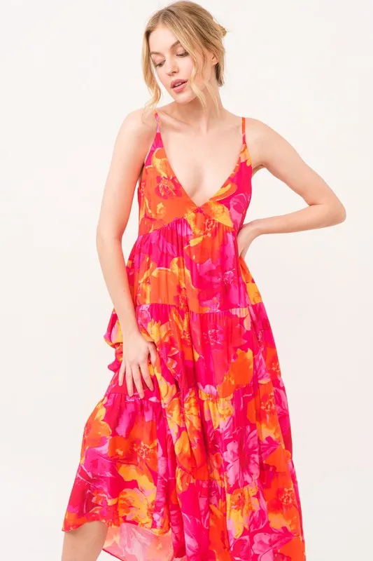 Floral Tiered Maxi Cami Dress with Pockets, image 7