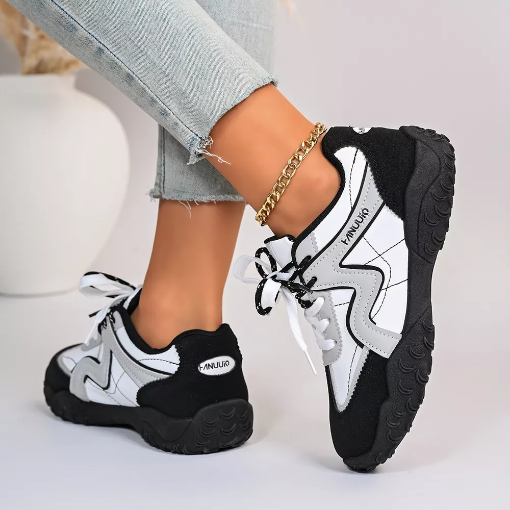 Round Toe Lace Up Sneakers, image 5
