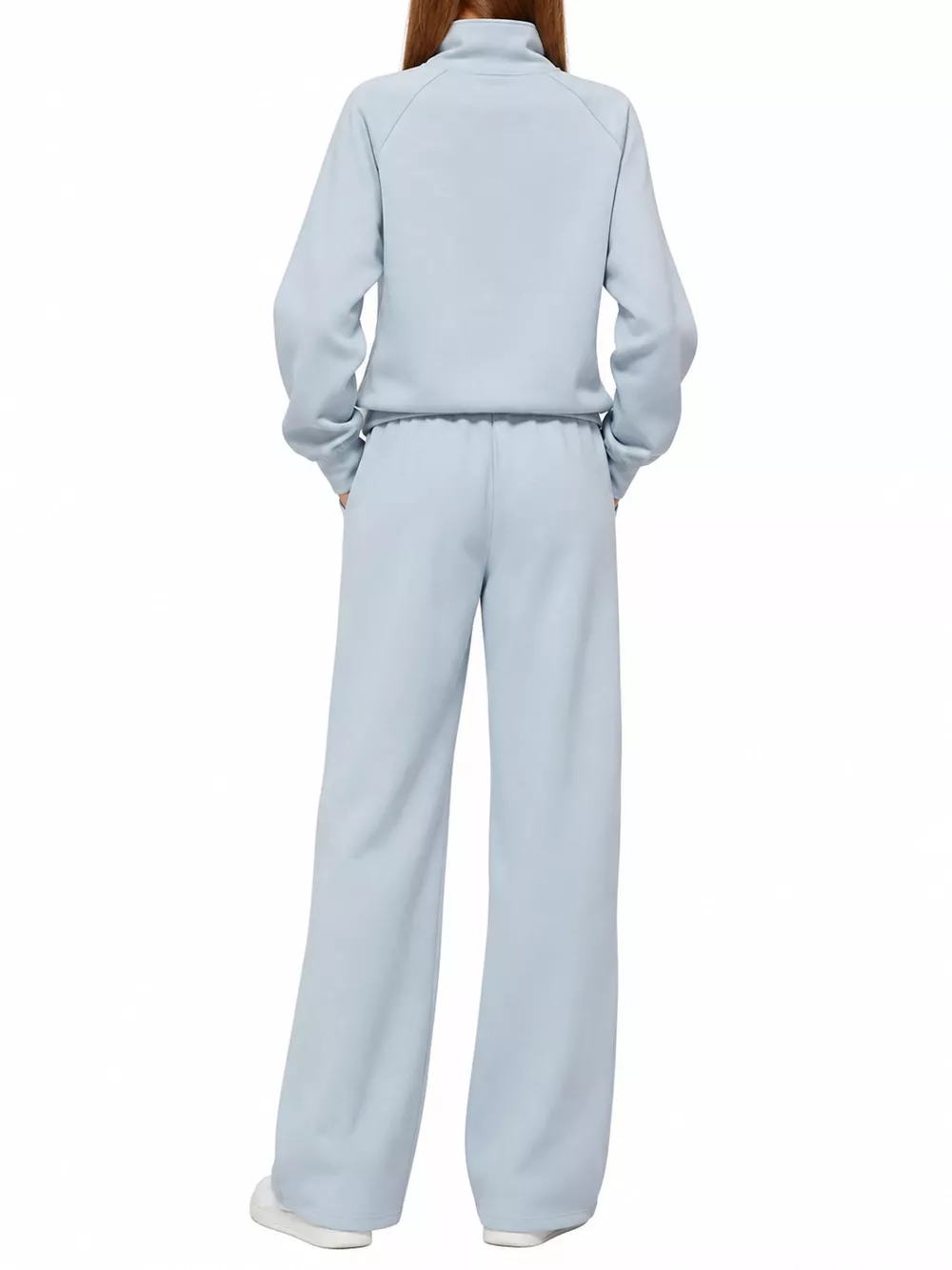 Half-Zip Sweatshirt and Wide-Leg Pants Set, image 32