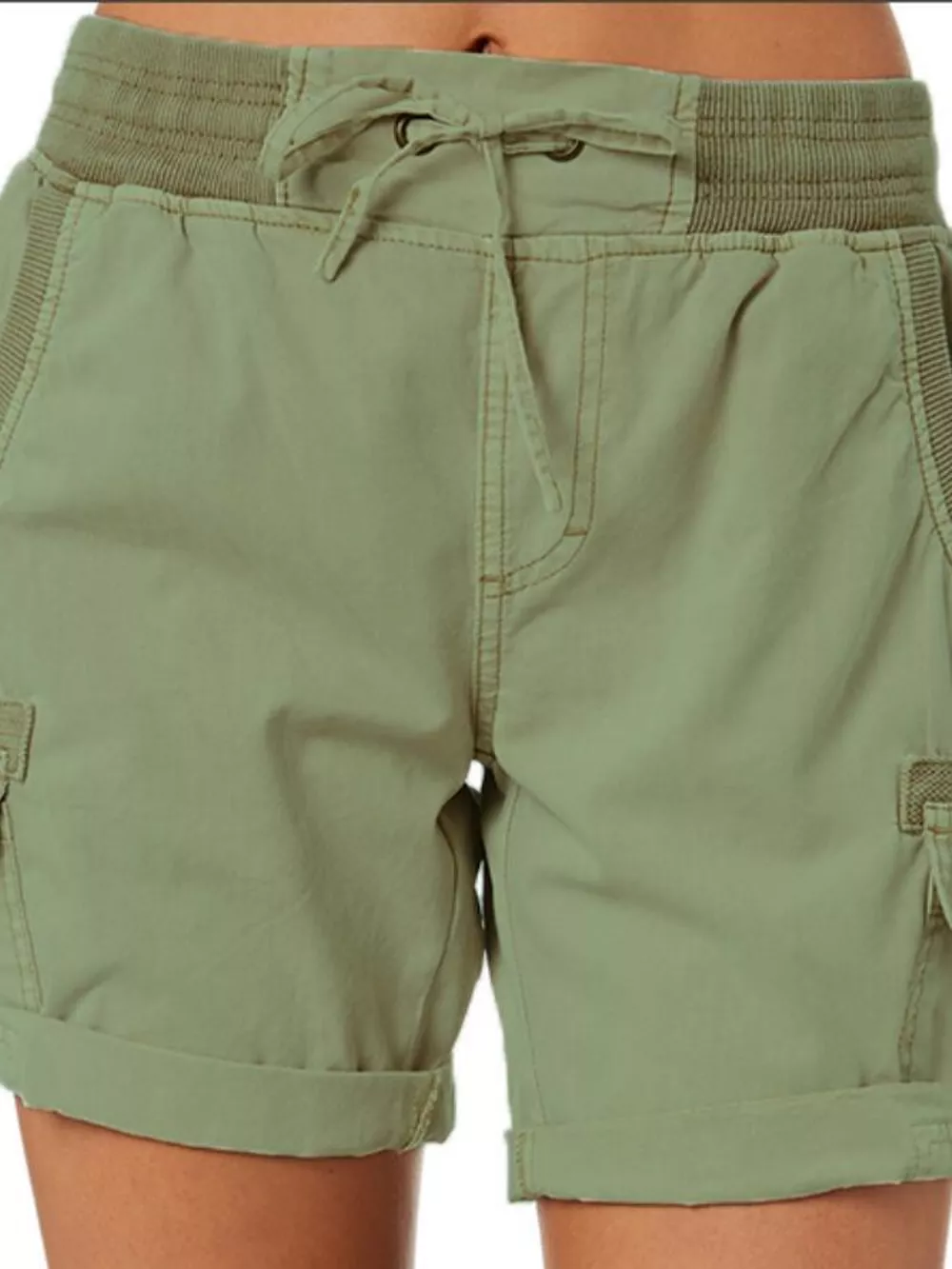 Full Size Drawstring Cargo Shorts Plus Size