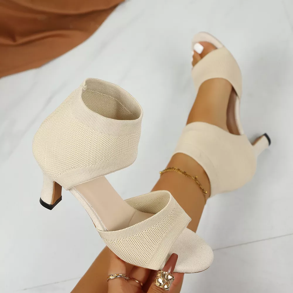 Open Toe Kitten Heels Sandals, image 8