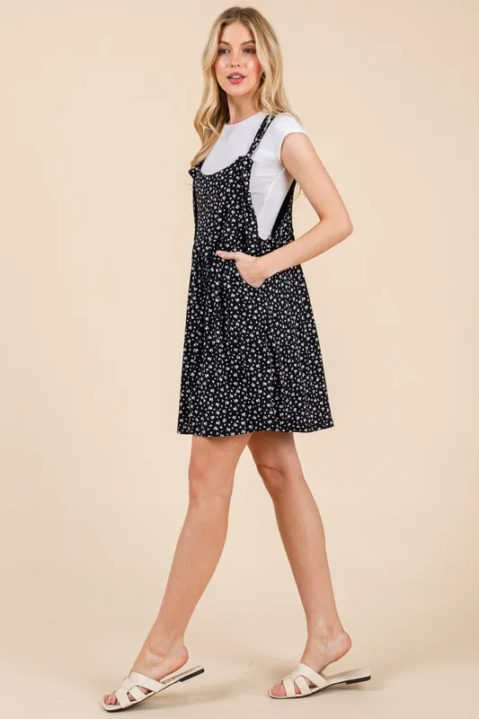 Floral Print Overalls with Pockets, image 3