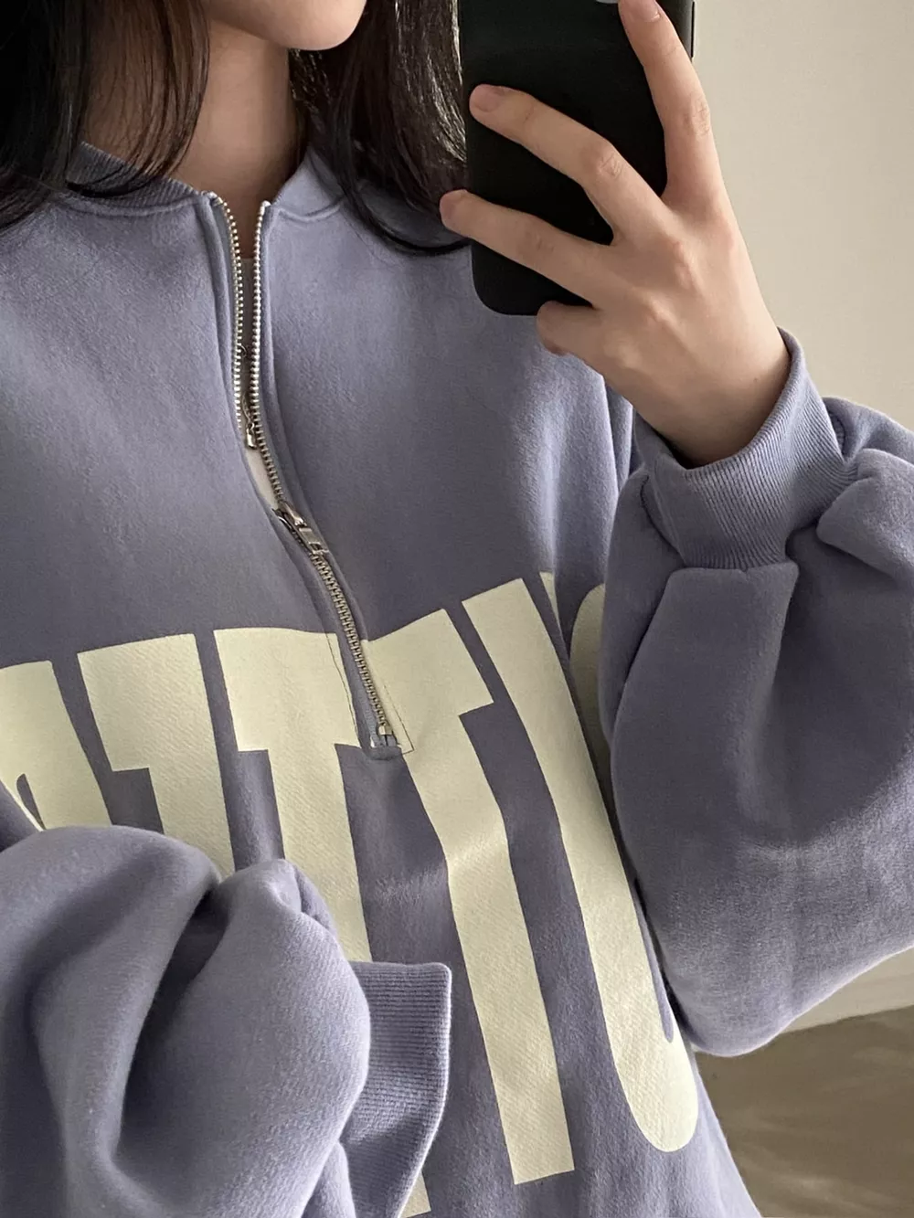 Half-Zip Letter Graphic Sweatshirt, image 10