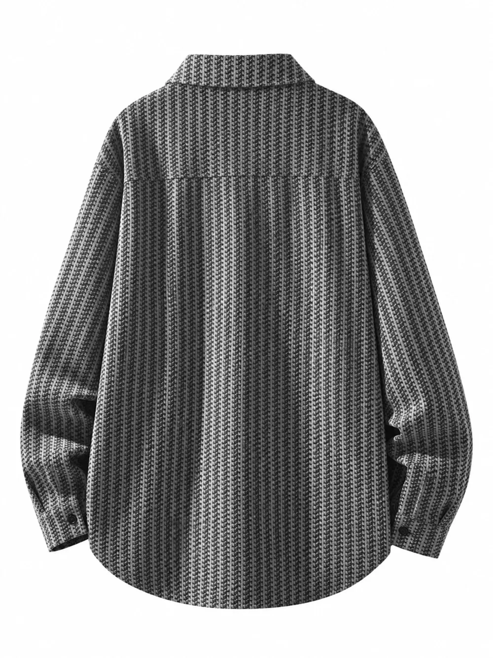 Men's Plus Size Button Up Long Sleeve Shacket, image 7