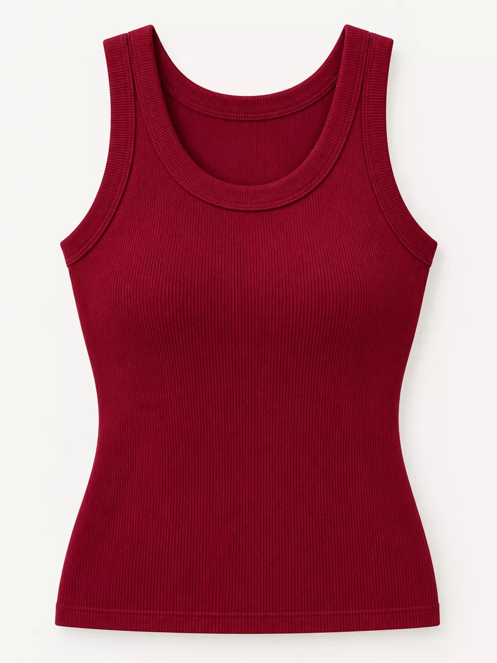 Full Size Ribbed Knit Slim-Fit Tank Top Plus Size, image 31