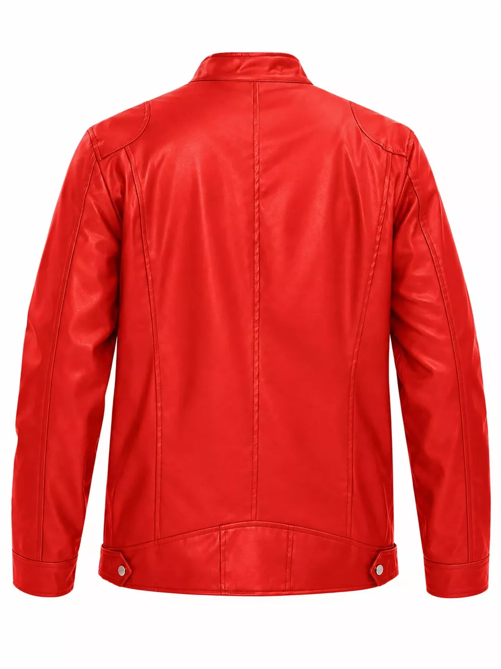 Men's Full Size Faux Leather Zip Up Jacket Plus Size, image 16