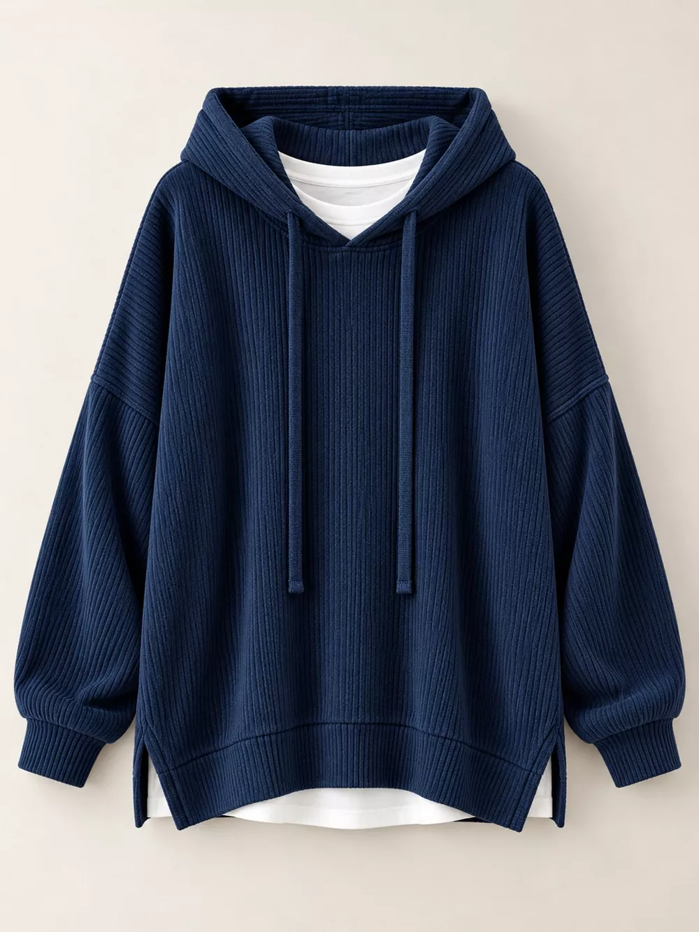 Drawstring Dropped Shoulder Hoodie, image 8