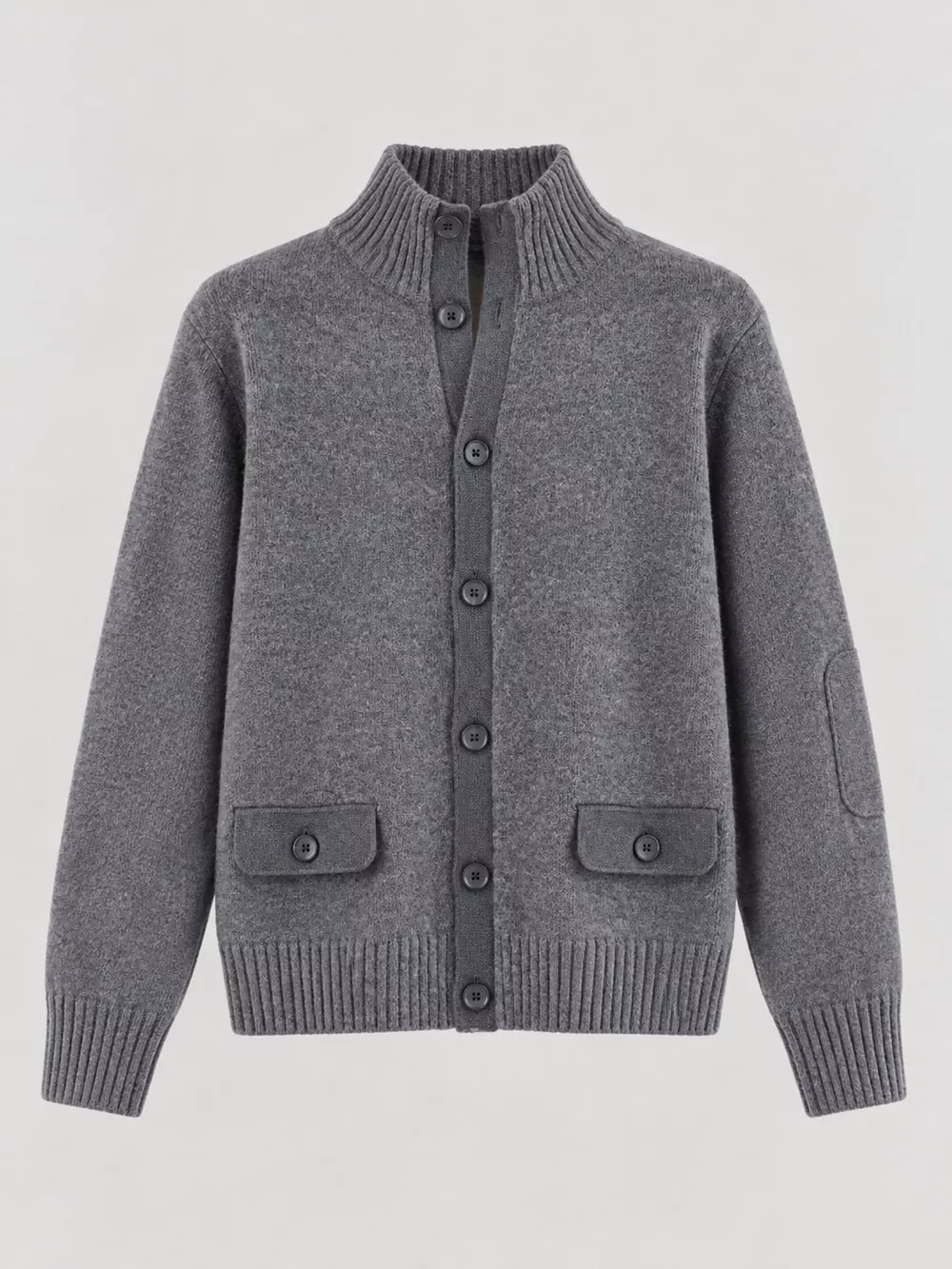 Ribbed-Knit Mock Neck Cardigan, image 16