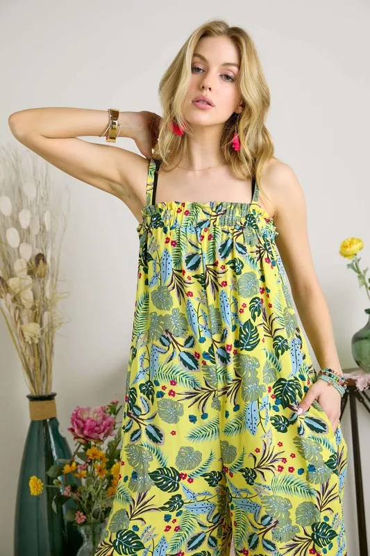 Elastic Detail Tropical Jumpsuit, image 7