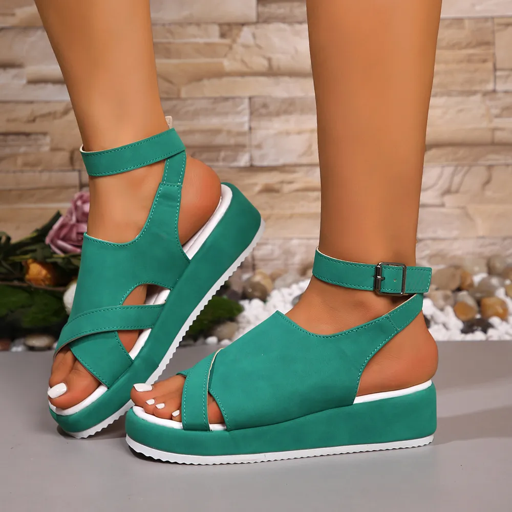 Platform Ankle Strap Comfort Sandals, image 4