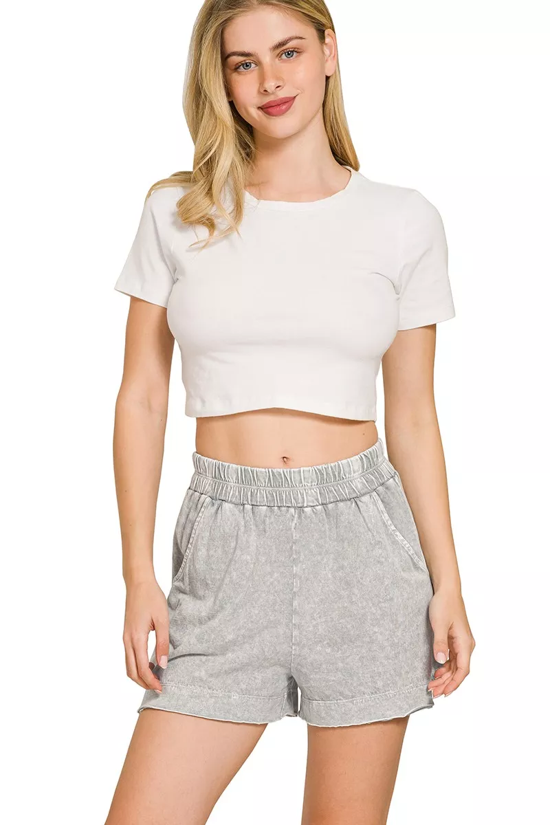 Halo Snow Washed Boxy Top & Shorts Set, image 3